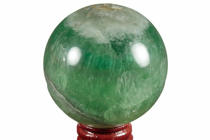 Polished Green Fluorite Sphere - Madagascar #191243